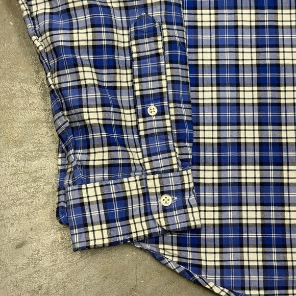 Ralph Lauren Classic Fit Plaid Shirt Long Sleeve Button Down Cotton Blue XL - Picture 3 of 8